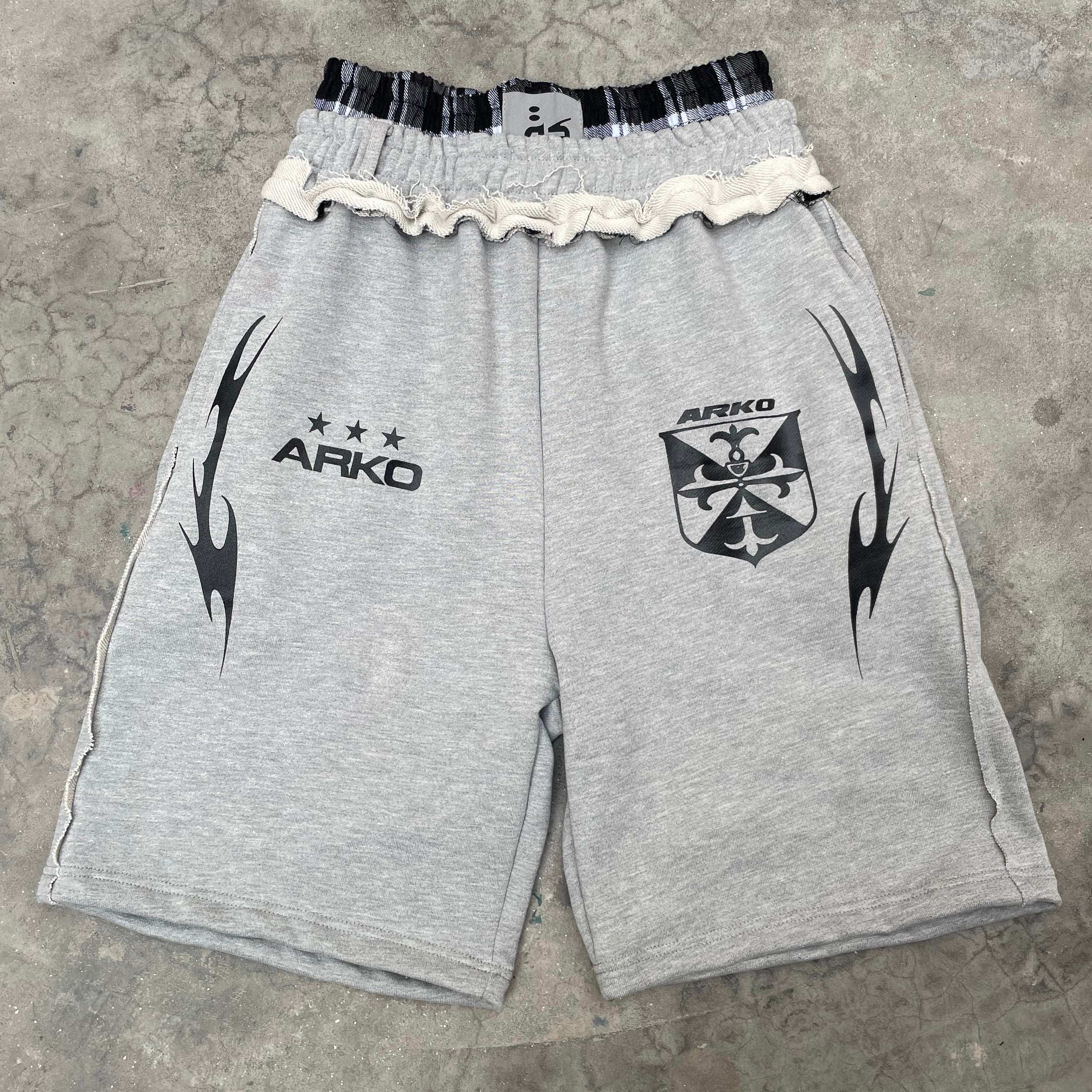 DISTRESSED BOXER SHORTS (GREY) – Arko Studios