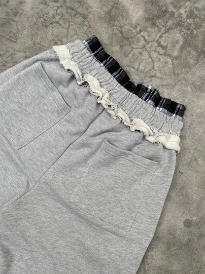 DISTRESSED BOXER SHORTS (GREY)