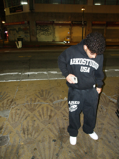 BOXY HOODIE (WASHED BLACK)